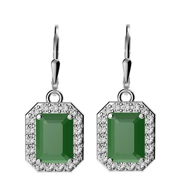CHOOSE NOW VARIATION EARRINGS REAL EMERALD SAPPHIRE RUBY CZ EAR STUD 925 SILVER
